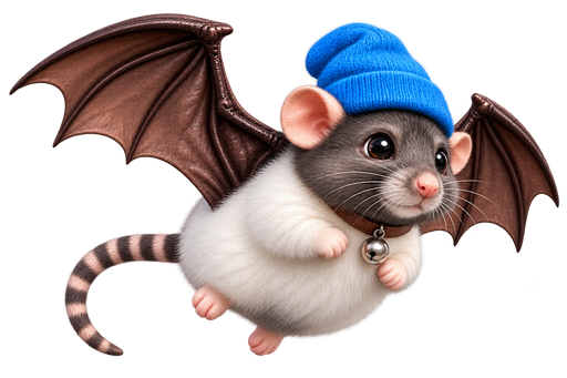 Baby Bat attempting his very first flight
